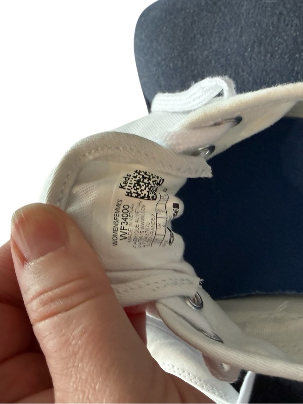 Keds Women's Canvas Low-Top Sneakers in White - Picture 7 of 7